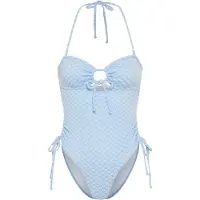 LASCANA Maillot de bain bleu clair / blanc