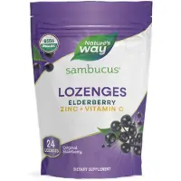Nature'S Way , Sambucus Sureau, Pastilles de Zinc, Sureau Original, 24 Pastilles