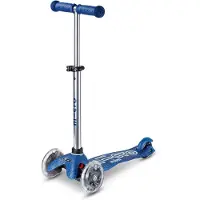 Micro Trottinette Mini Deluxe Galaxy Glitter LED Bleu Marine