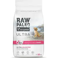 Vet Expert RAW PALEO Ultra Porc Moyen et Grand Chiot - nourriture sèche pour chiens - 10 kg