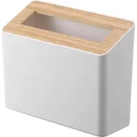 Yamazaki Poubelle de table en résine et bois Trash