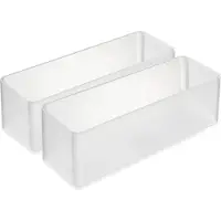 Yamazaki Organiseur empilable L profond (lot de 2) TOWER, Range-couverts, Blanc