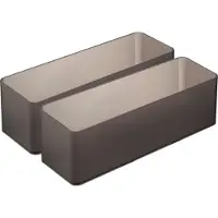 Yamazaki Organiseur empilable L profond (lot de 2) TOWER (24 cm, 2x)