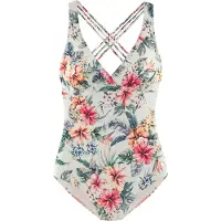 LASCANA Maillot de bain crème / marine / vert pastel / orange