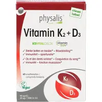 Physalis Vitamin K2 + D3 - 60 comprimés fondants