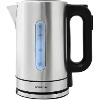 Inventum HW817D - Bouilloire - capacité 1,7 litre - inox - fonction maintien au chaud - lumière LED - 2200 Watt - inox/noir