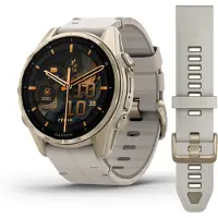 Garmin Fenix 8 3,3 cm (1,3") AMOLED 43 mm Numérique 416 x 416 pixels Écran tactile Or Wi-Fi GPS (satellite)