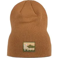 Buff Knitted Beanie Marron