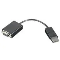 Lenovo Câble VGA DisplayPort à HD-15 (VGA) (0.20 m), Câble vidéo, Noir