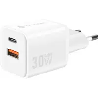 Forcell F-ENERGY Mini GaN III VT-35 chargeur de voyage avec 1 x Type C + 1x USB A, PD QC4.0 30W blanc