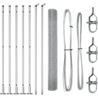 vidaXL Clôture en fil barbelé soudé avec socle en béton, 10 x 0,8 m, couleur argent, type treillis