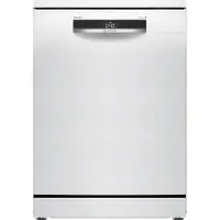 Bosch Série 6 SMS6ECW15E, Modèle sur pied, Grande taille (60 cm), Blanc,tactile, Chauffage par le bas, Chauffage par le haut, Couvercle rabattable