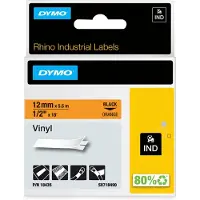 Dymo 18435 (S0718490) - (12 mm) - Noir sur orange - Ruban