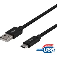 Deltaco USBC-1134M Câble USB 2.0 USB A Noir (2 m, USB 2.0)