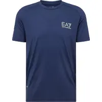Emporio Armani T-Shirt fonctionnel bleu foncé / blanc