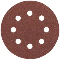 Bosch Feuille abrasive Ø 115 mm G120, WP, 8 trous, velcro - 5 pièces