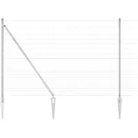 vidaXL Clôture en fil barbelé avec piquets, 25 x 1,6 m, acier galvanisé, argenté