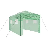 vidaXL Serre avec armature à montage rapide, verte, 290 x 430 x 315 cm, en fer