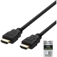 Deltaco HU-30 Câble HDMI HDMI Type A (Standard) Noir (3 m), Câble vidéo, Noir