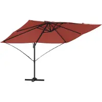 vidaXL Parasol , dimensions 351 x 250 x 260 cm, en polyester et aluminium