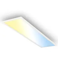 Briloner - Panneau LED avec lumière blanc neutre, IP44 protection contre les éclaboussures, dalle led, panneau plafond, plafonnier, lustre salon, 100x25x6 cm, blanc