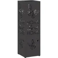 vidaXL Porte-parapluie Noir 15,5 x 15,5 x 49 cm Métal