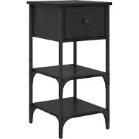 vidaXL Cabinet de Chevet avec tiroir Chêne noir 34 x 36 x 70 cm