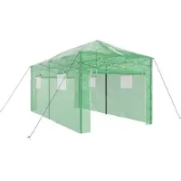 vidaXL Serre avec structure à montage rapide, verte, 290 x 580 x 315 cm, en fer