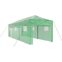 vidaXL Serre avec structure à montage rapide, verte, 290 x 870 x 315 cm, en fer