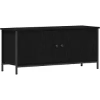 vidaXL Armoire TV noir imitation chêne 100 x 35 x 45 cm Bois composite