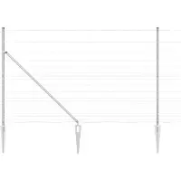vidaXL Clôture en fil barbelé avec piquets, 25 x 1,5 m, acier galvanisé, argenté