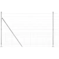 vidaXL Clôture en fil de fer soudé avec socle en béton 25 x 1,6 m, couleur argent