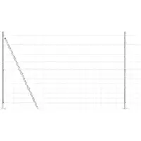 vidaXL Clôture en fil de fer soudé avec socle en béton 50 x 1,5 m, couleur argent