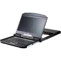 Aten CL3116NX FR Commutateur KVM 16 ports, console LCD 18,5" (PS/2-USB, VGA) Disposition FR, Commutateur KVM, Noir