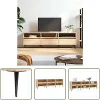 The Living Store Armoire TV Chêne Sonoma 150x30x44,5 cm Matériau dérivé du bois