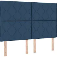 vidaXL Lit boxspring avec tête de lit bleu 140 x 190 cm Tissu