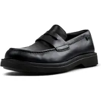 Camper pour homme. K101001-001 Mocassins Mocassins en cuir Norman noir (43), Plat, Aucun, Casuel