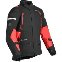 Dane Elec DANE Valby blouson textile imperméable pour moto, noir/rouge, 56