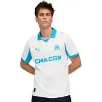 Puma Olympique Marseille Herren Home Jersey - 779801, Farbe:Weiß, Textil:S