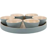 Present Time Snackschale Puro 32 cm, 7-teilig, Grün