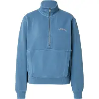 Superdry Femme Sweat à col Zippé et Logo Essential Blue Taille: 42
