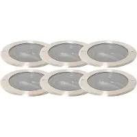 QAZQA Ensemble de 6 spots encastrés acier AR111 orientables IP65 - Delux Honey
