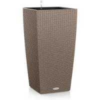 Lechuza Cubico Cottage 30 Brun Sable 15158 - Pot De Fleurs Style Chalet 4 Litres