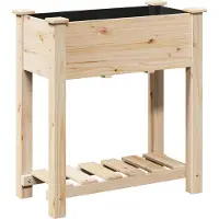 vidaXL Jardinière avec étagère 71x37x76 cm en bois de sapin