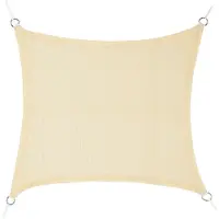 Faura Store Voile Carré Beige 3,6m Protection Solaire élégante Et Robuste -
