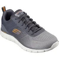 SKECHERS Baskets basses 'Track Ripkent' gris / olive / mandarine