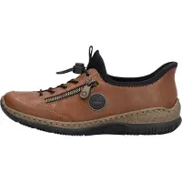Rieker Chaussures pour femmes, chaussures basses, confortables, mocassins, couleur marron, style décontracté