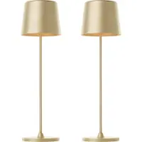 Brilliant LED-Akku-Tischleuchte Kaami, 2 W, 310 lm, 3000 K, gold, 2er Set (310 lm)