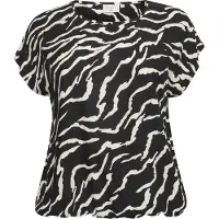 KAFFE CURVE Chemisier 'Sonna Stanley' crème / noir