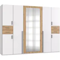 Wimex Armoire Vegas pour chambre à coucher, finition au choix : blanc / chêne Artisan